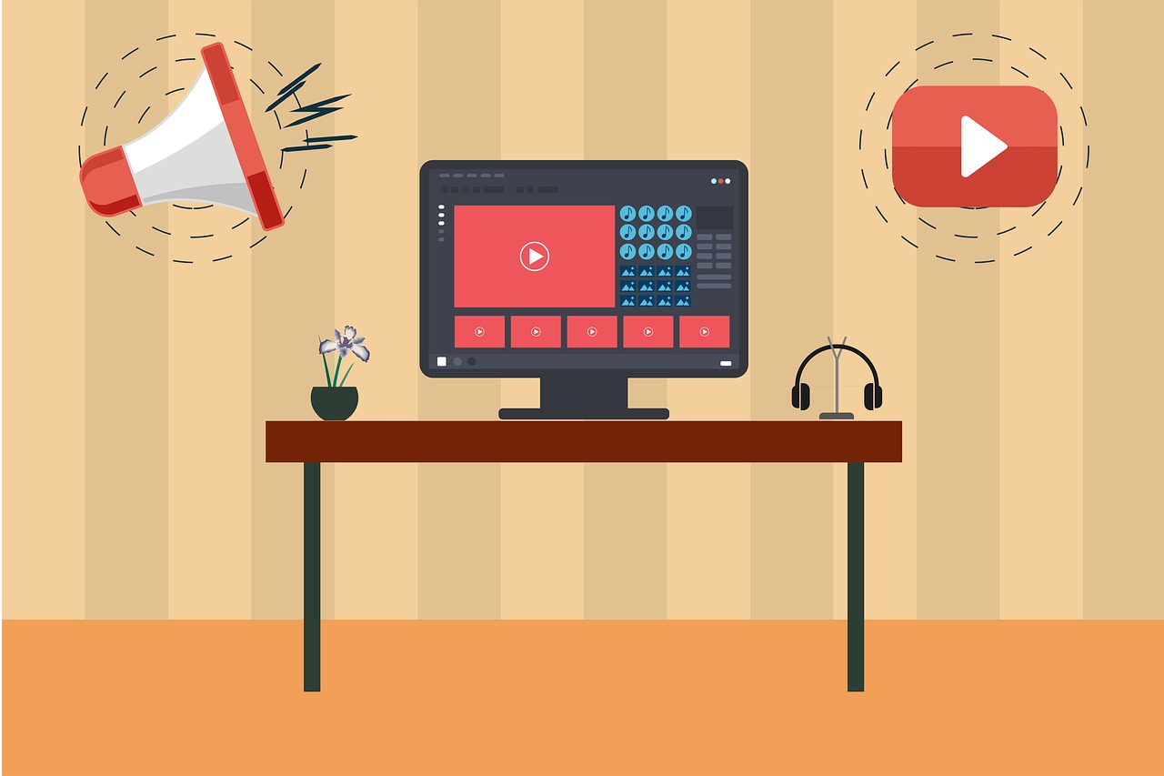 An illustration of a YouTube video on a computer.