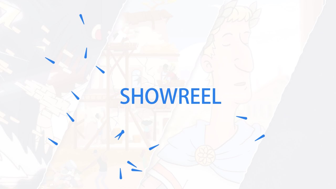Animated video showreel title screen, highlighting Coldea Productions' animation and video services.