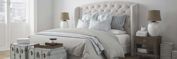 Elegant bedroom in a Pacific Palisades luxury home, captured by Coldea Productions for real estate video services.