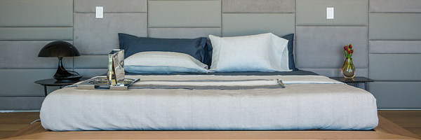 Luxury bedroom interior captured for real estate video and photography by Coldea Productions in Marina del Rey, California.