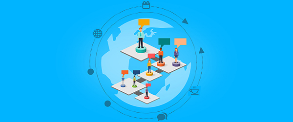 A visual concept of people connected globally, representing Coldea Productions' brand explainer video services.