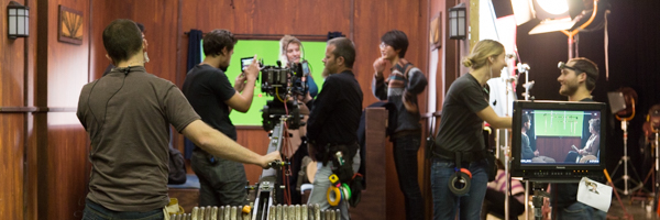 Coldea Productions' team filming a commercial video production scene in Montclair, California.